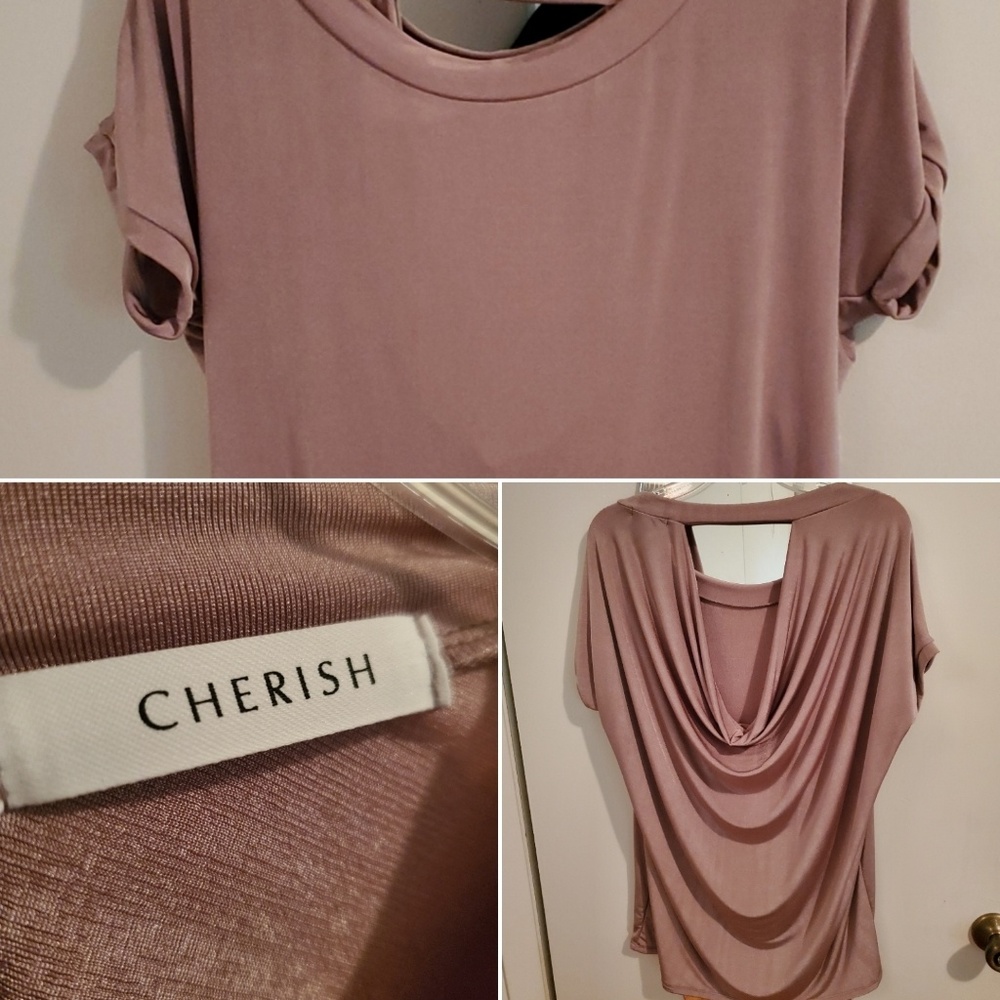 CHERISH Draped Back Blouse